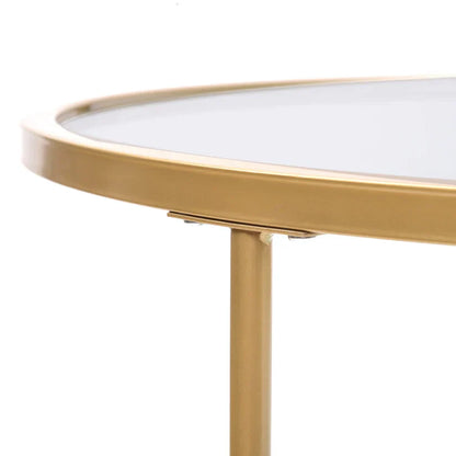 2 Tier Round Glass Coffee Table